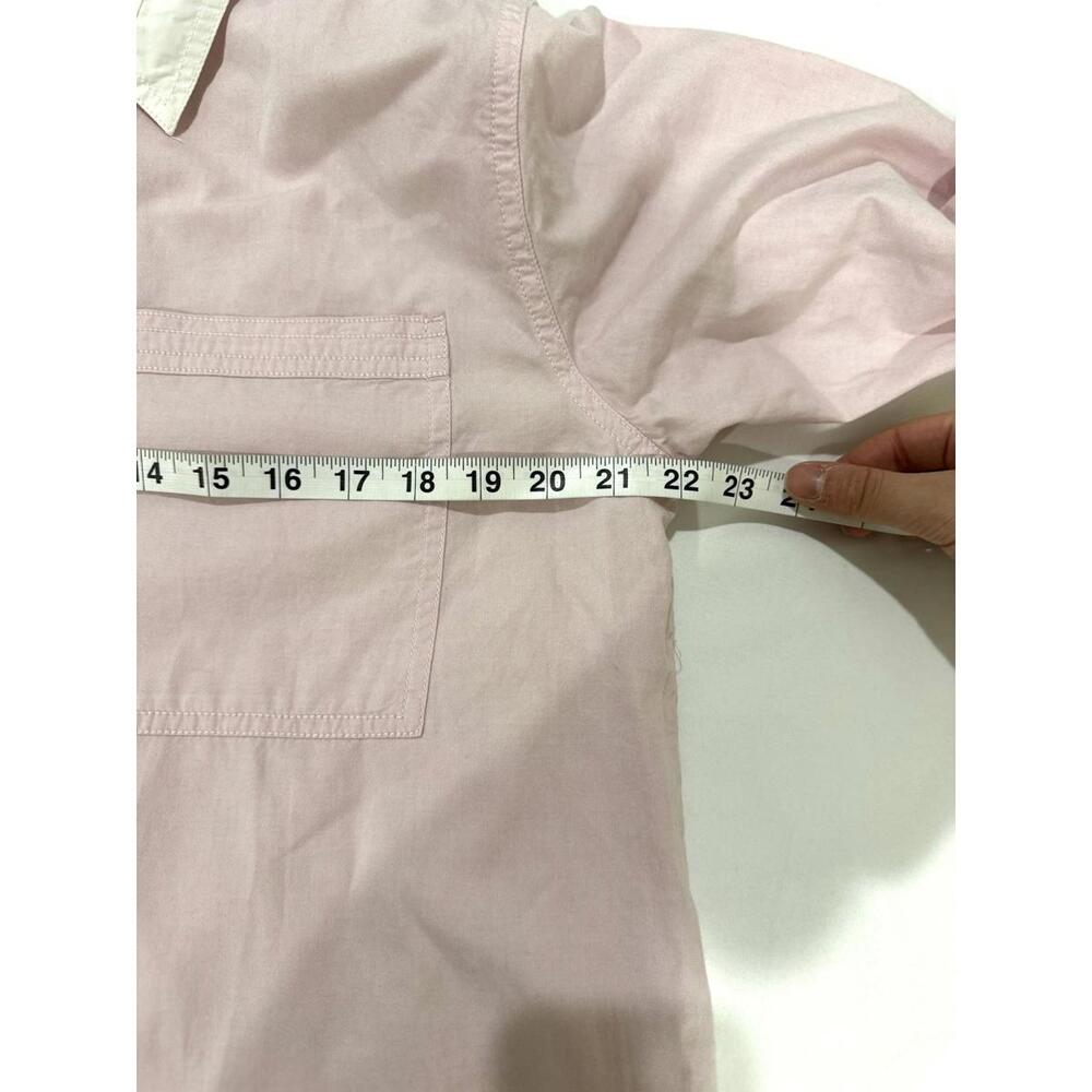 Free People Tommy Oxford Pink and White Tailored Oversized Button Up- Size Small - Picture 6 of 7